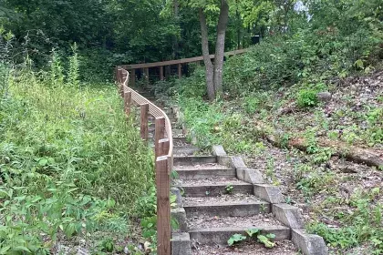 The finished product of handrails
